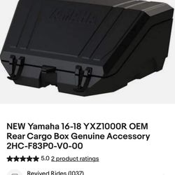 NEW Yamaha 16-18 YXZ1000R OEM Rear Cargo Box Genuine Accessory  2HC-F83P0-V0-00