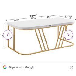 White And Gold Desk