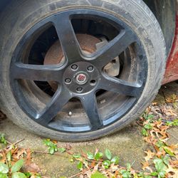 Red Street Wheel RIM SET SEMI-NEW TIRES 