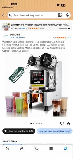 Cup sealer machine