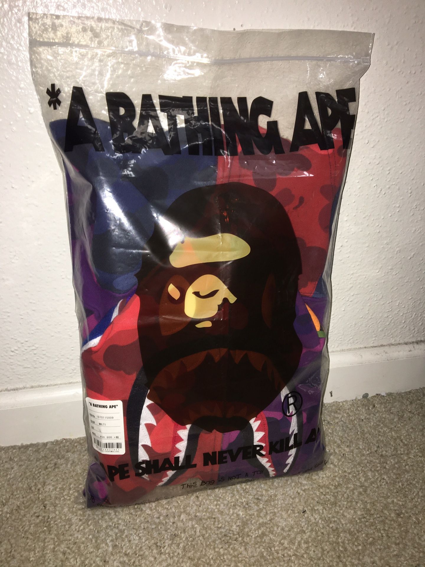 Bathing ape bape size L