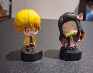 New 2 PCS Anime Demon Slayer Mini Figures