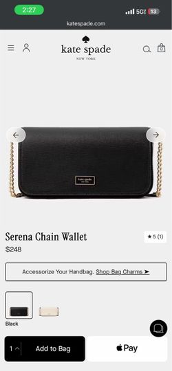 Black Kate Spade Serena Chain Wallet