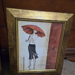 SET OF 2 LARGE FRAMED PRINTS LIKE NEW