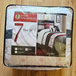 KING SIZE LUXURY COMFORTER SET 7 PIECES