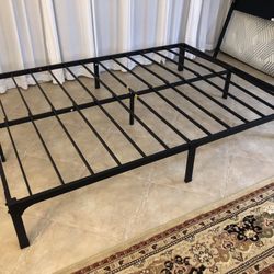 Queen Bed Frame Nearly Brand New Purchased  From Amazon In 2025 $39 Or Best Offer