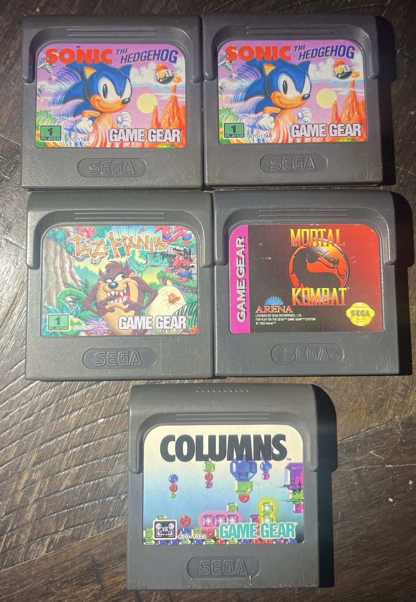 Sega Game Gear Games