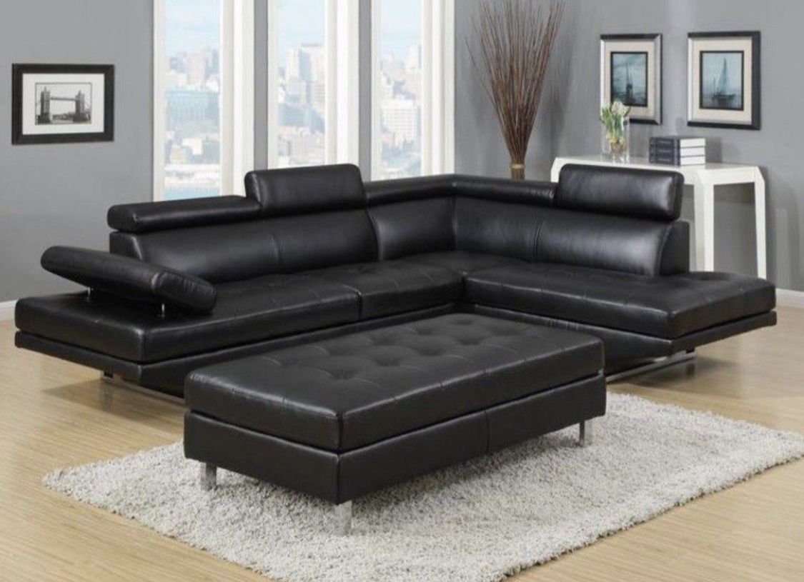 Going out of business sale. Ibiza black sectional ottoman set now $899. Easy finance option. Same day delivery.
