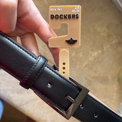Dockers Men’s Big & Tall Coated Leather Belt 