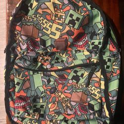Great Shape Used Minecraft Back Pack & Brand New grey backpack