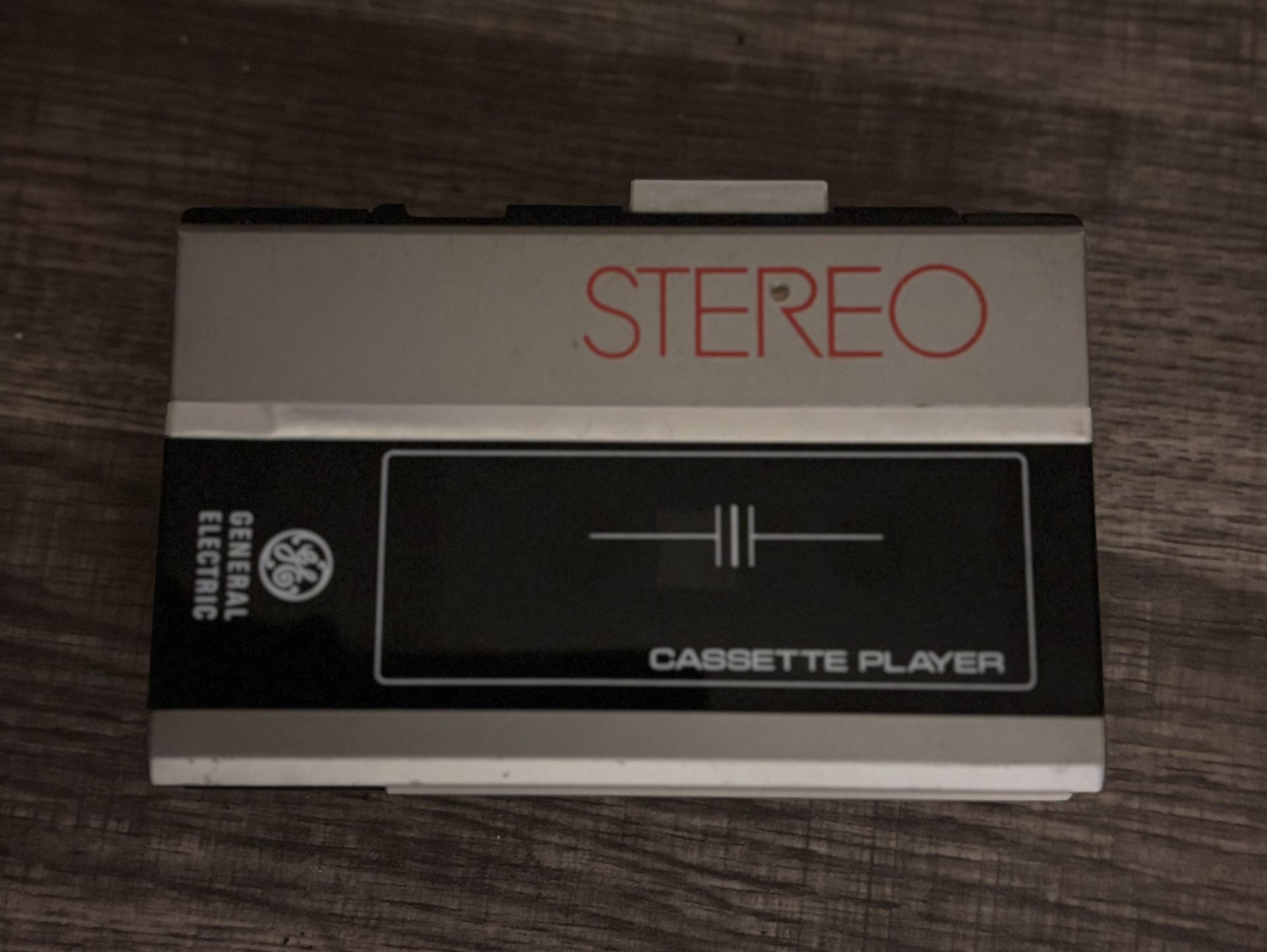Vintage GE Cassette Player – Untested, Retro Style