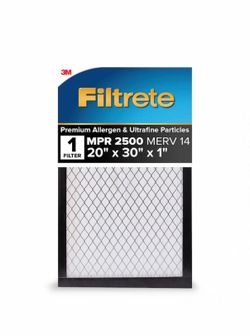 2 Filtrete air filters 20 x 30 x 1 - merv 14