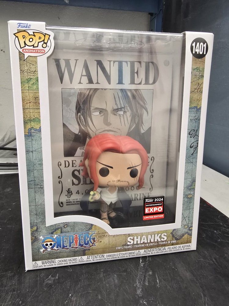 Funko Pop One Piece Shanks WANTED Poster 1(contact info removed) C2E2 Entertainment Expo