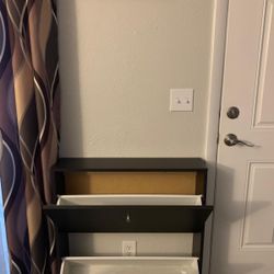 Double Shoe Cabinet + Coat Hooks