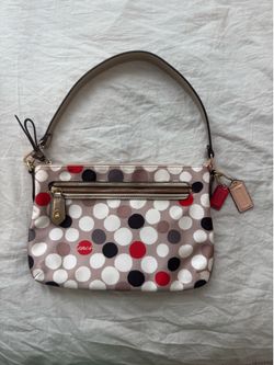 Vintage Coach polka dot shoulder bag