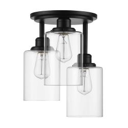 SALESUMO ANNECY 13 IN. 3-LIGHT MATTE BLACK SE DISCOUNTED LIGHTING, PLUMBING, ELECTRIC, KITCHEN, BATH, FAUCETS, FLOORING, TILE, HOME DECOR, OUTDOOR SEA