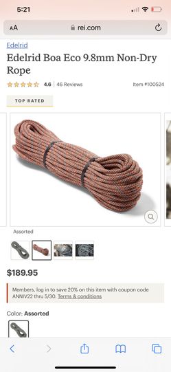 Edelrid Boa Eco 9.8mm Non-Dry Rope