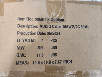 Burial Speaker Wire Spool (500 FT)