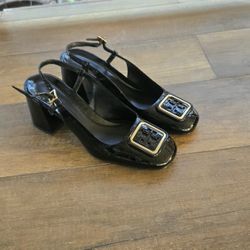 Tory Burch Black Slingback Heels