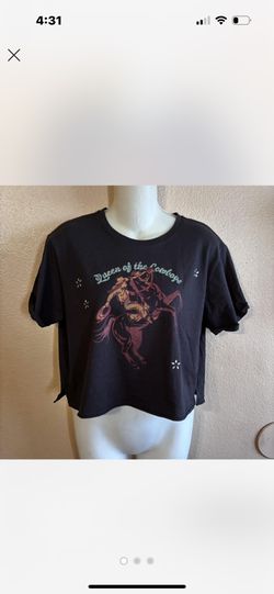 Medium Black graphic cotton tee with "Queen of the Cowboys" design