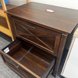 Lateral File Cabinet, 2 Drawer, Bing Cherry, New
