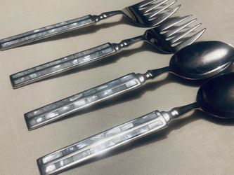 Set of serving cutlery - silver plate