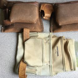 Leather Tools Belt And Tools Organized