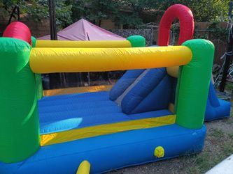 Little tikes inflatable slide and bounce house