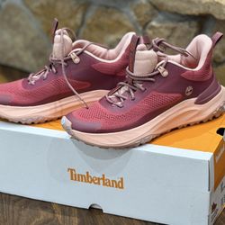 Timberland Motion Access Low Lace Sneaker Red Knit Ladies 8.5 New in Box