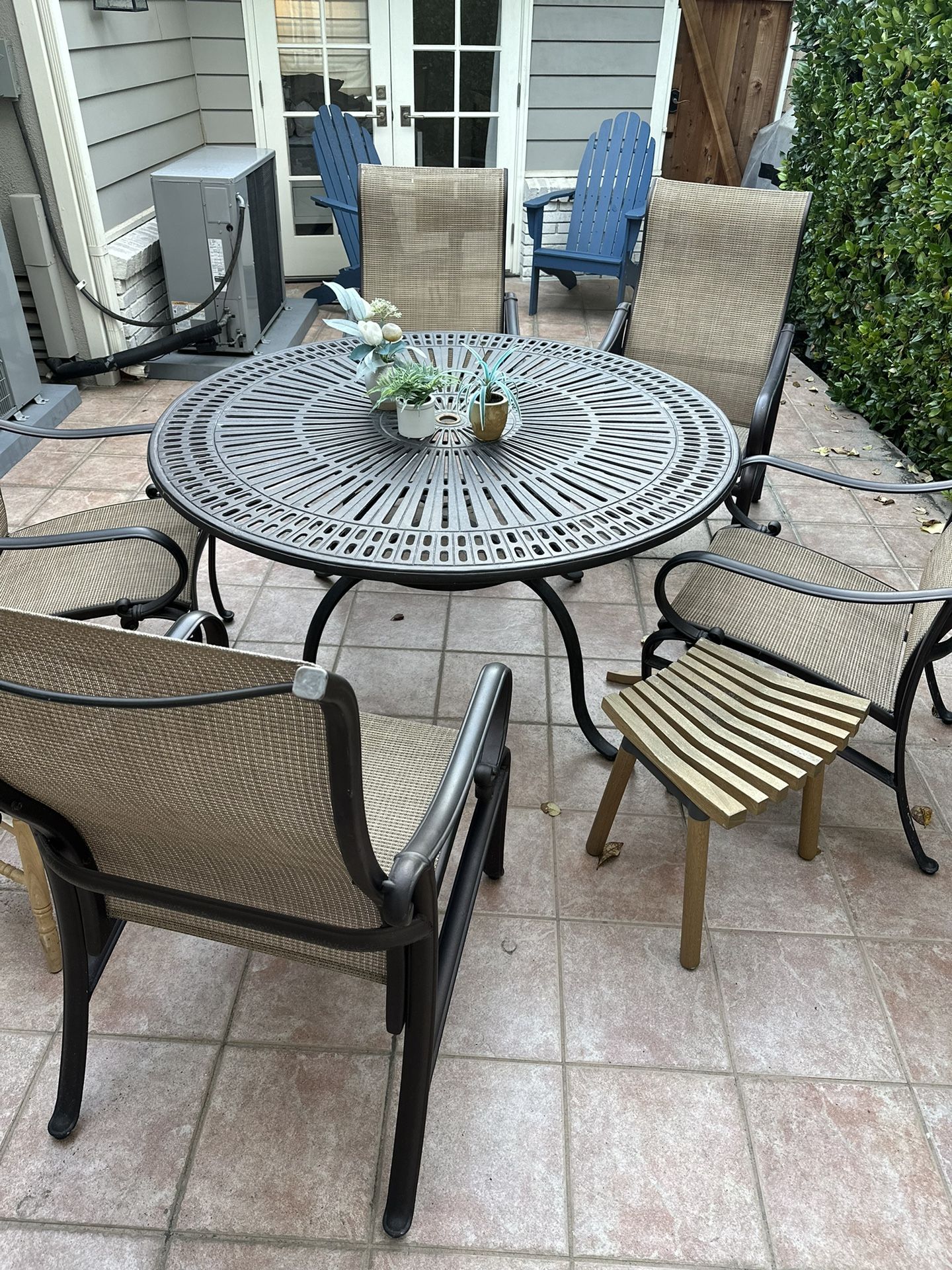 Patio Table 6 Chairs 1 Umbrella Free for Sale in Newport Beach, CA OfferUp