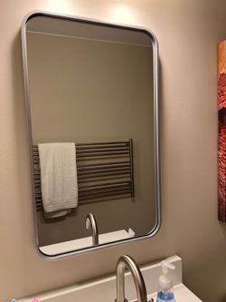 Sabine Metal Rounded Rectangle Wall Mirror