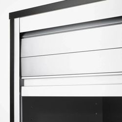 IKEA Roll Front Lockable Cabinet with Add-on Top Shelf