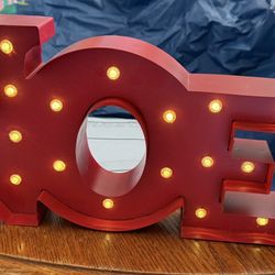 Vintage  Metal  NOEL SIGN  Lights Up. Nice Sz Very Nice ! 