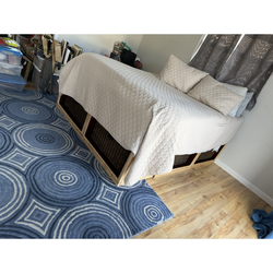 Bedroom set with under storage and mattress