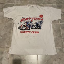 Vintage 1989 Daytona 200 Motorcycle Week Safety Crew Single Stitch T-Shirt SZ XL