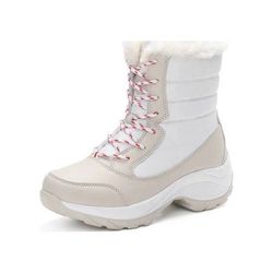 NEW SZ 8 Women Insulated Winter Snow Boots WATERPROOF Mid Calf Warm Shoes Platform Shoes Cold Weather
