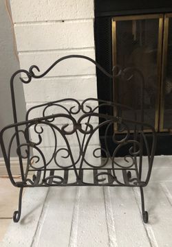 Metal magazine basket.