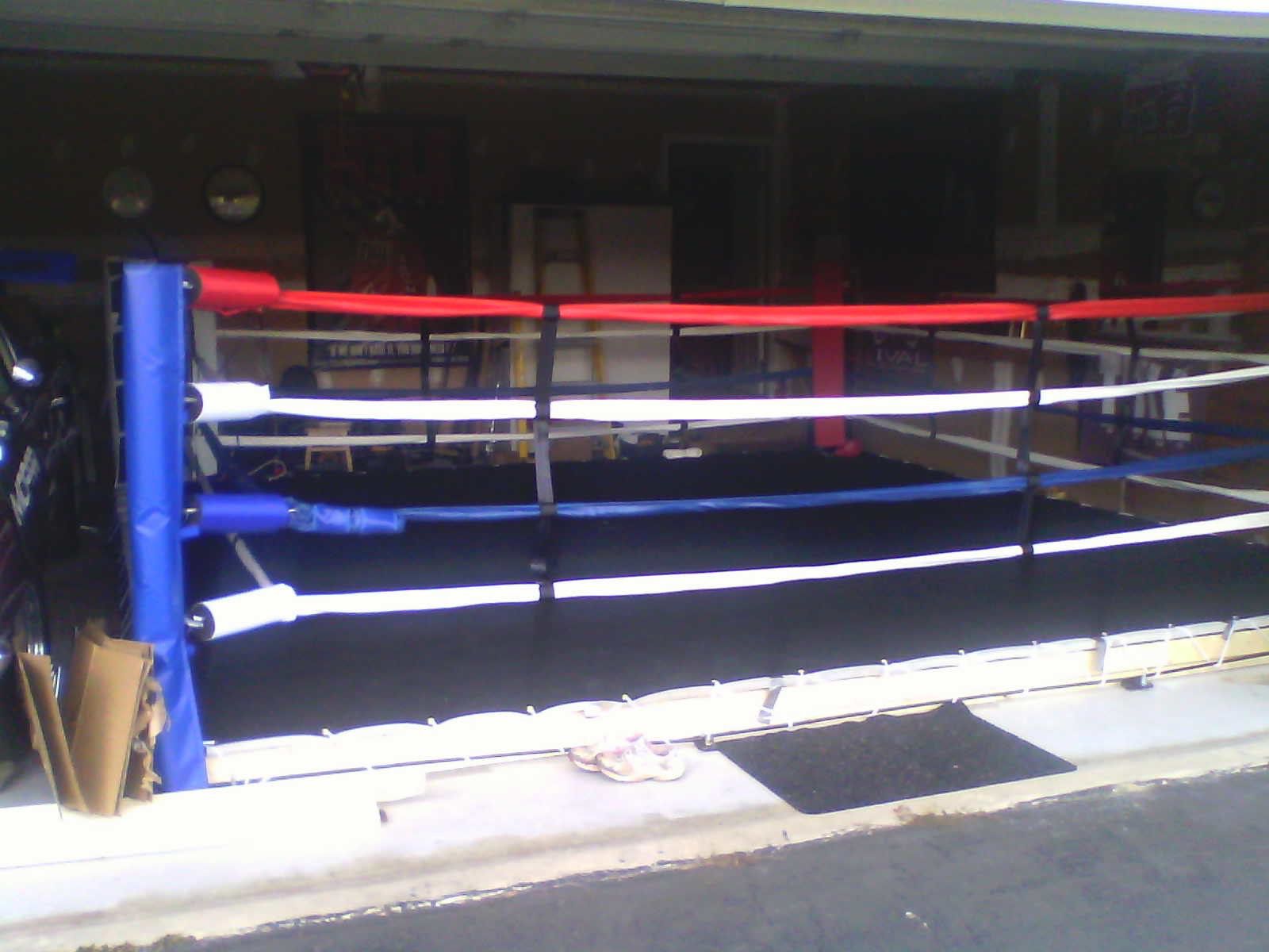 Boxing Ring Includes; Corner Posts, Canvas, Ropes, Hardware And Floor Padding. 