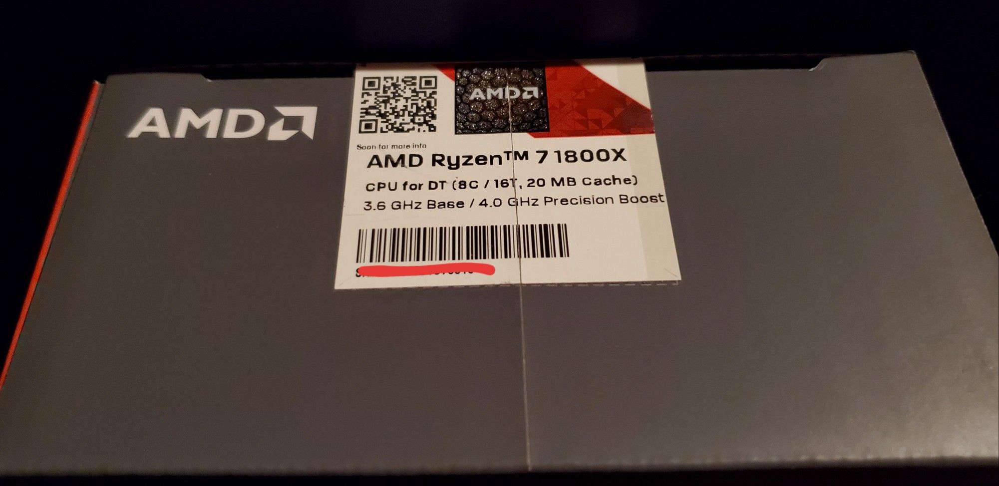 AMD Ryzen 7 1800X CPU Processor Desktop