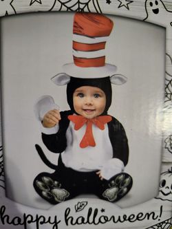 Infant Cat in the hat costume size 6 - 12 months