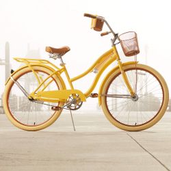 Huffy Nel Lusso Classic Cruiser Bike with Perfect Fit Frame Women s Yellow 26 for Sale in Romeoville IL OfferUp