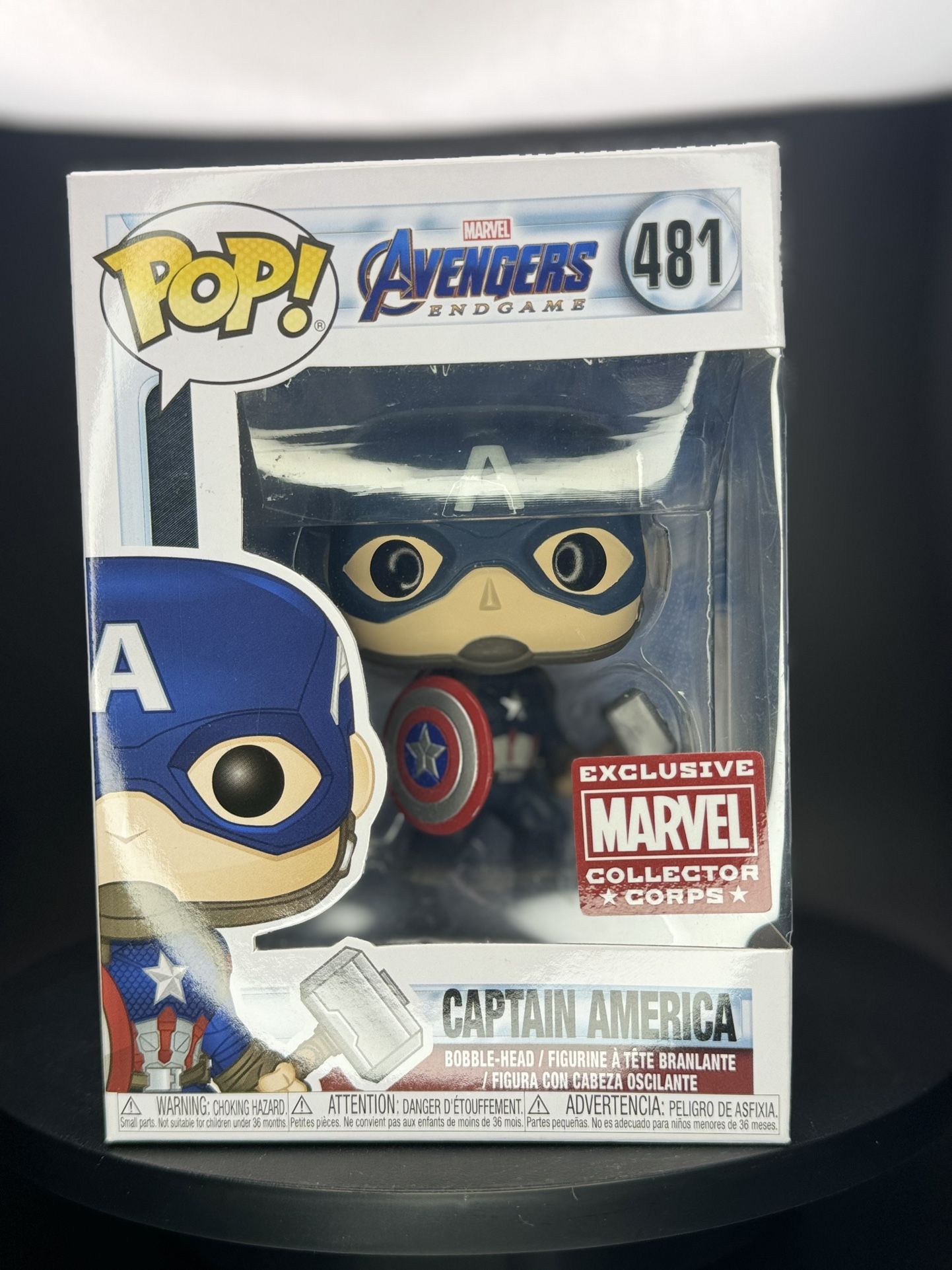 Funko POP! Marvel Avengers: Endgame Captain America #481 Vinyl Figure DAMAGED