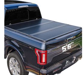 Hard Folding Truck Bed Tonneau Cover Compatible with Ford F150 F-150 2004-2014 5.5 ft Short Box, Tri Fold Style