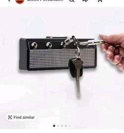 Guitar amp key holder