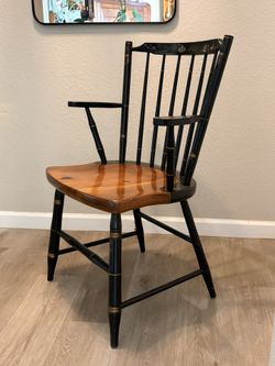 Authentic Hitchcock Chair Co. Windsor Arm Chair | Mystic Seaport Commemorative Stencil | Signed & Warranted | Connecticut Folk Art