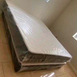 New QUEEN SIZE MATTRESS + BOXSPRING SET // COLCHON QUEEN BED  