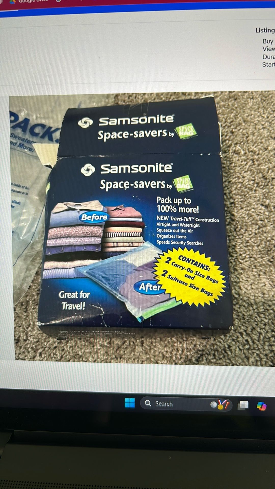 Vintage 2003 Samsonite Space Savers Travel Bags