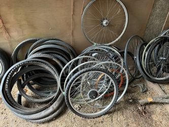 Variety Of Bike Tires And Wheels