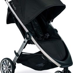 Britax B-Lively Lightweight Stroller, Raven - One Hand Fold, Large UV50+ Canopy, AllWheel Suspension