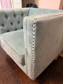 Stylish velvet chair